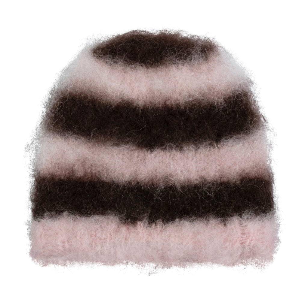 STRIPED MOHAIR BEANIE WO.K LEISURE