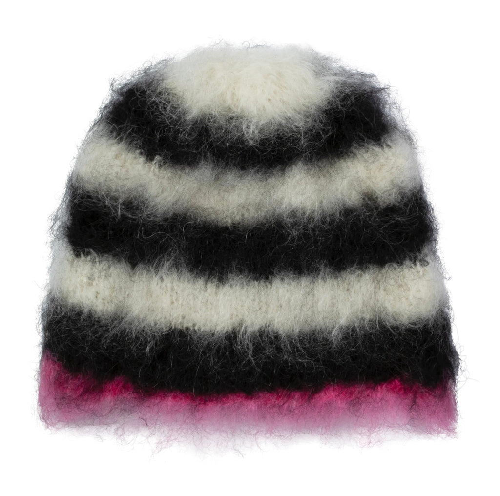 STRIPED MOHAIR BEANIE WO.K LEISURE