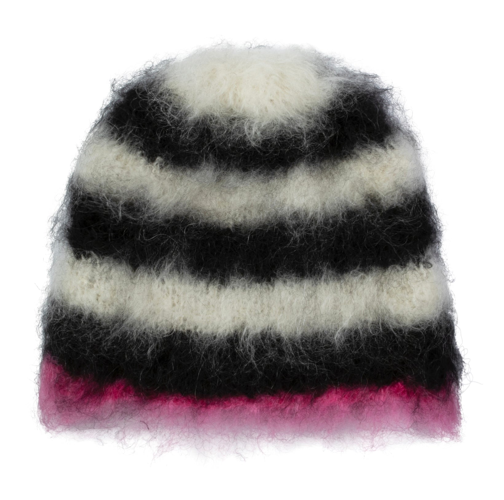 STRIPED MOHAIR BEANIE WO.K LEISURE