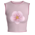 Cleo Mesh Top - Pink WO.K LEISURE